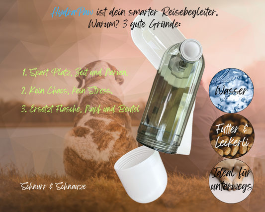 HydraPaw | die 3-in-1 Trink- & Futterflasche