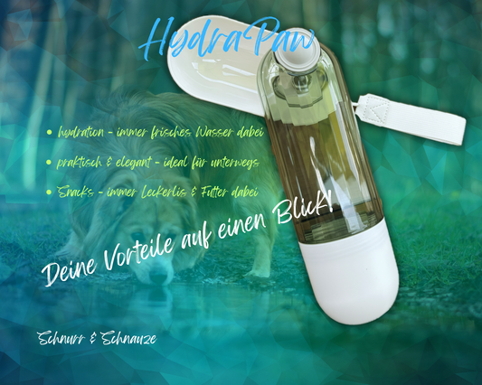 HydraPaw | die 3-in-1 Trink- & Futterflasche