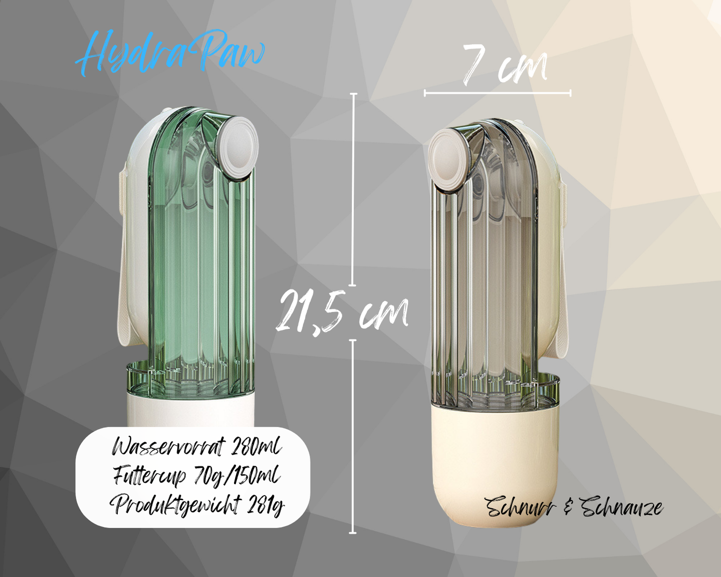 HydraPaw | die 3-in-1 Trink- & Futterflasche