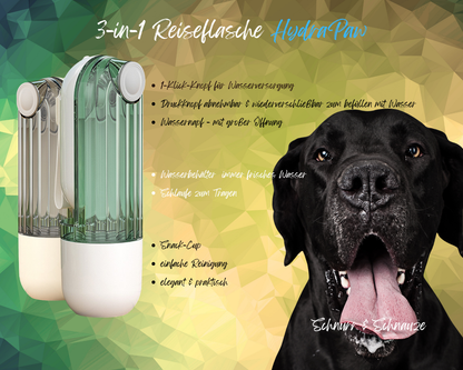 HydraPaw | die 3-in-1 Trink- & Futterflasche
